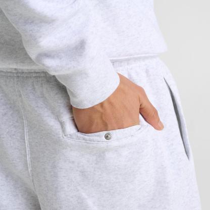 Men's Nike Club Fleece Swoosh Graphic Shorts - Birch Heather/White/White