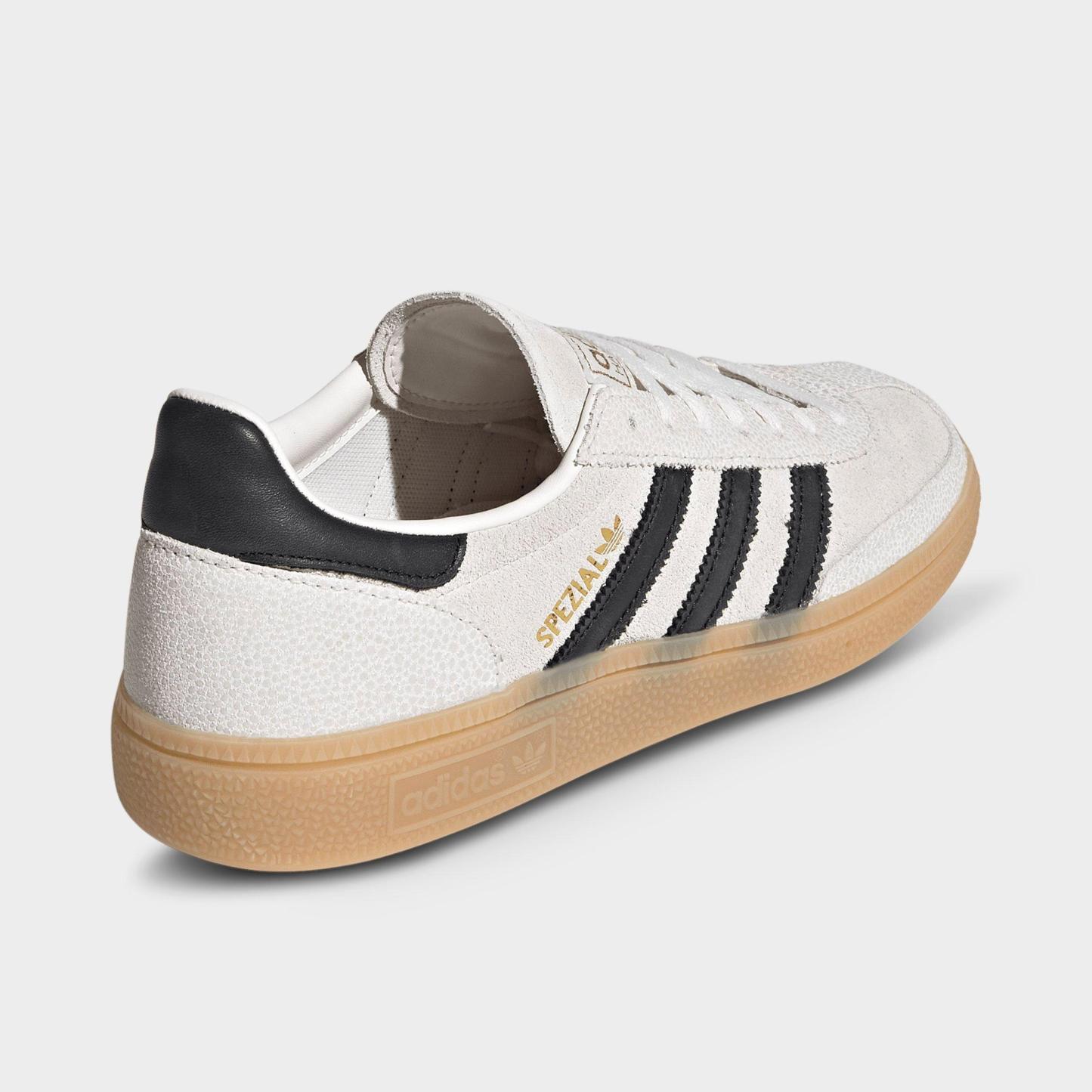 Women's adidas Originals Handball Spezial Casual Shoes - Part 4 - Cloud White/Core Black/Gold Metallic - Back view