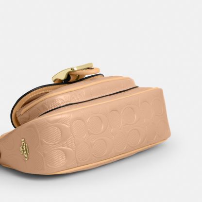 Ashton Mini Shoulder Bag In Signature Leather - Gold/Faded Blush - view 6