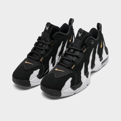 Big Kids' Nithtke Air DT Max ‘96 Low Casual Shoes - Black/Metallic Gold/White - Both shoes facing left