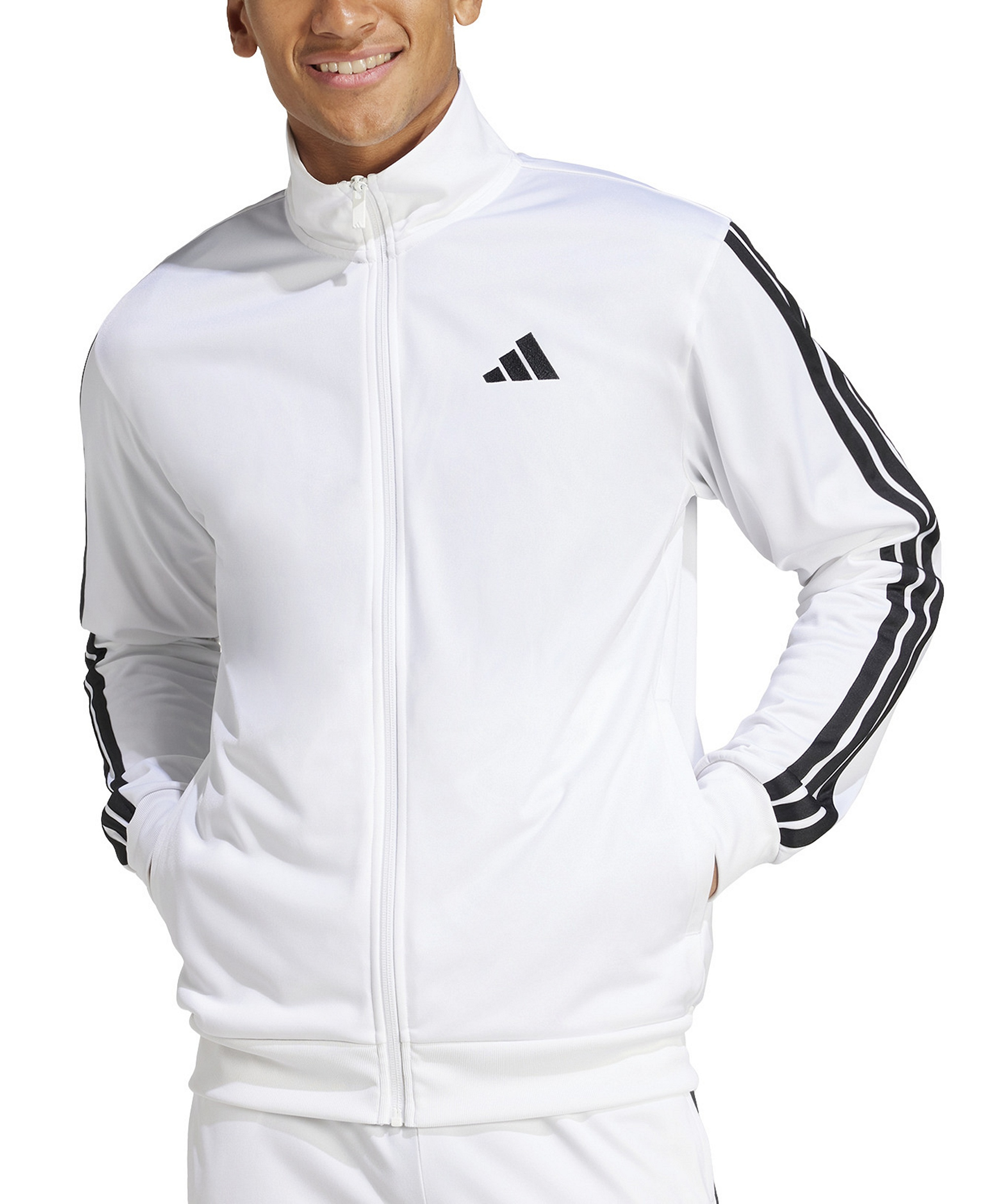 adidas Men's 3-Stripes Tricot Track Jacket - White