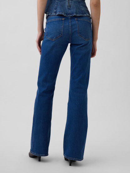 Low Rise Long & Lean Split-Hem Jeans - Medium wash