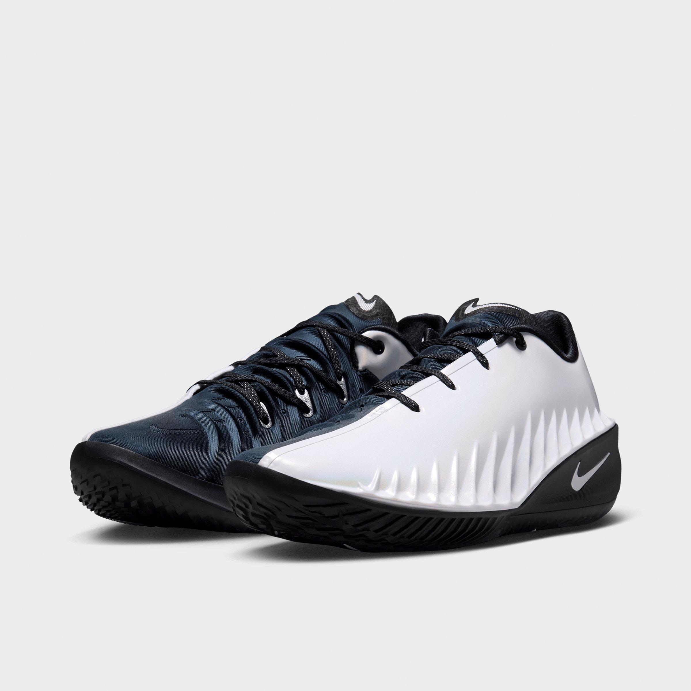 Men's Nithtke G.T. Cut 4 Basketball Shoes - White/Black/Metallic Silver - Both shoes facing left