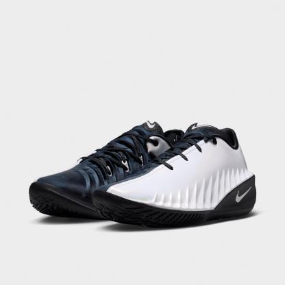 Men's Nithtke G.T. Cut 4 Basketball Shoes - White/Black/Metallic Silver - Both shoes facing left