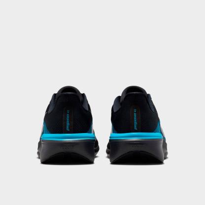 Men's Nithtke Pegasus 42 Running Shoes - Part 1 - Black/Metallic Silver/Light Current Blue - Back view