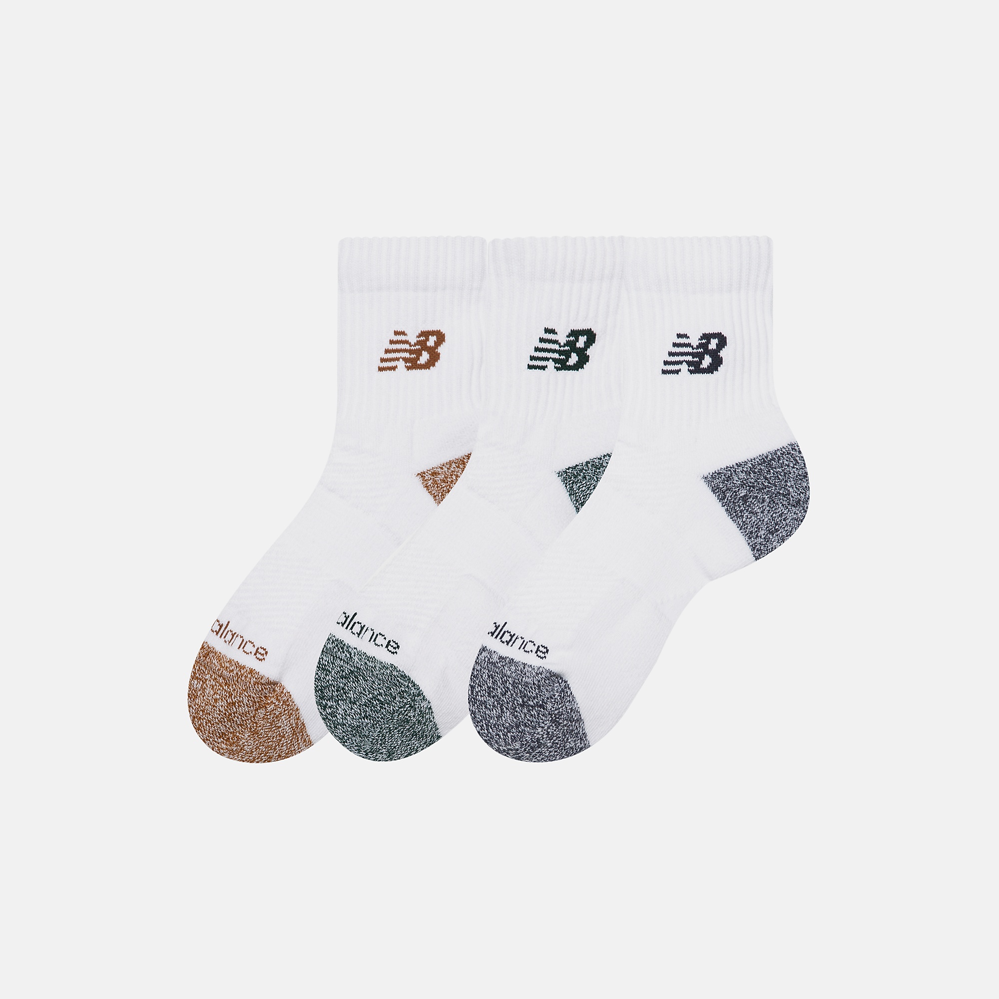 New Balance Active QTR Socks 3 Pack, LAS35204AS9