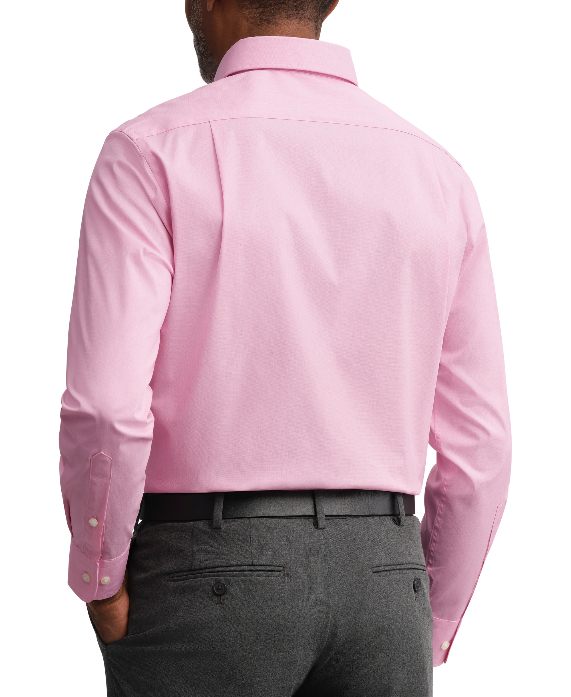 Tommy Hilfiger Men's Regular Fit Wrinkle Resistant Stretch Dress Shirt - Rose