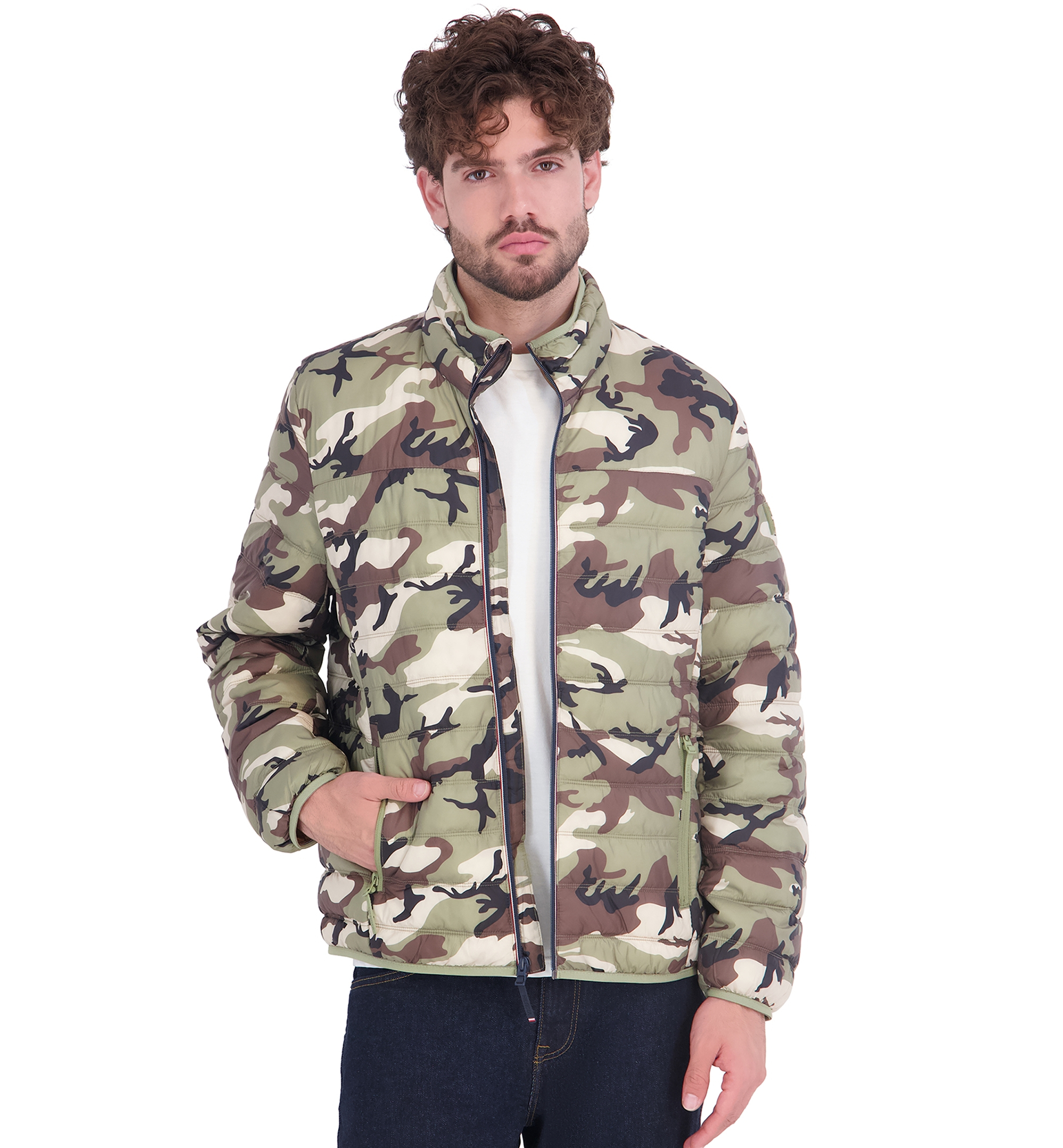 Tommy Hilfiger Men's Unhooded Packable Jacket - Camo