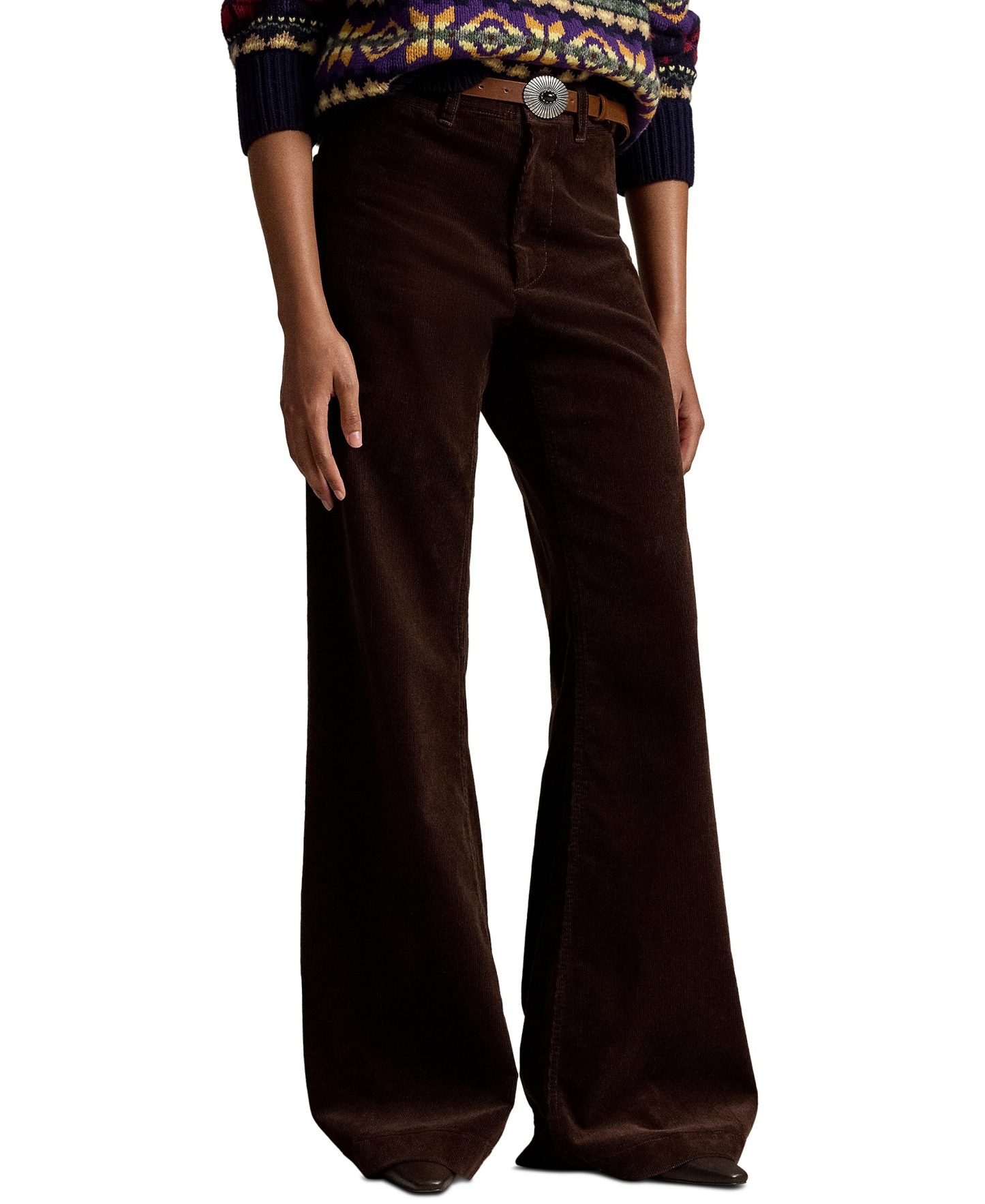 Polo Ralph Lauren Women's Beaton Corduroy Flared Pants - Brown