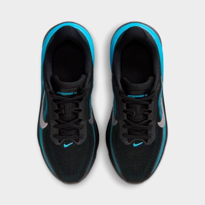 Big Kids' Nithtke Pegasus 42 Running Shoes - Black/Light Current Blue/Anthracite/Metallic Silver - Top view