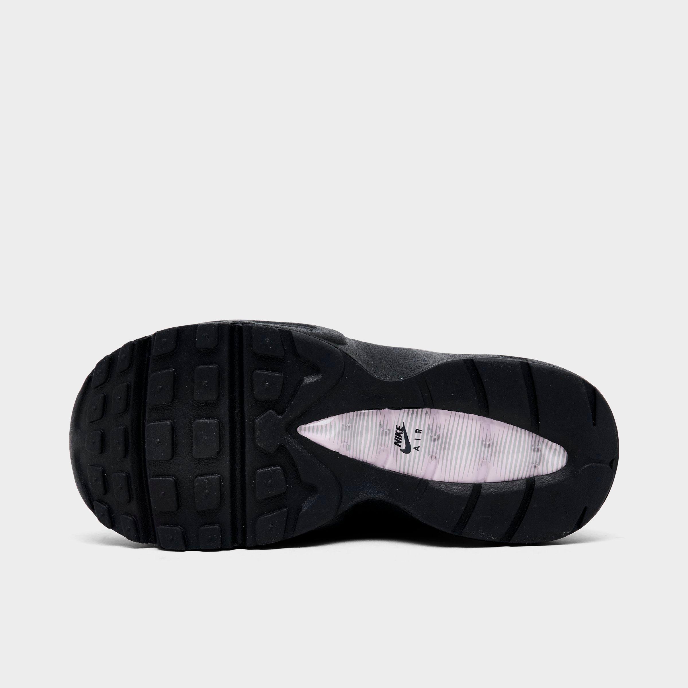 Kids' Toddler Nithtke Air Max 95 Casual Shoes - Black/Pink Foam/White/Medium Grey - Bottom view