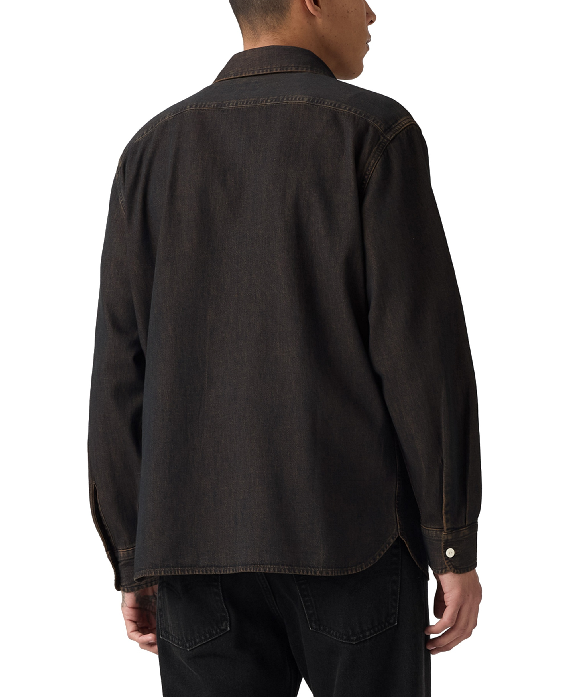 Levi's Men's Relaxed-Fit Long-Sleeve Button-Front Worker Shirt - Black