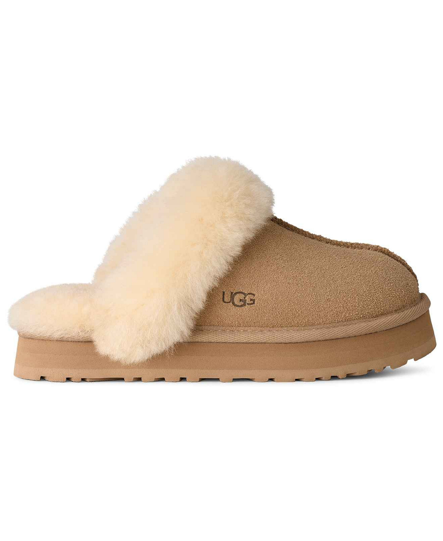 UGG® Kids Round Toe Disquette Slippers - Sand