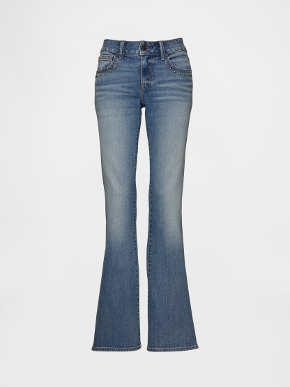 Low Rise Long & Lean Split-Hem Jeans - Medium indigo
