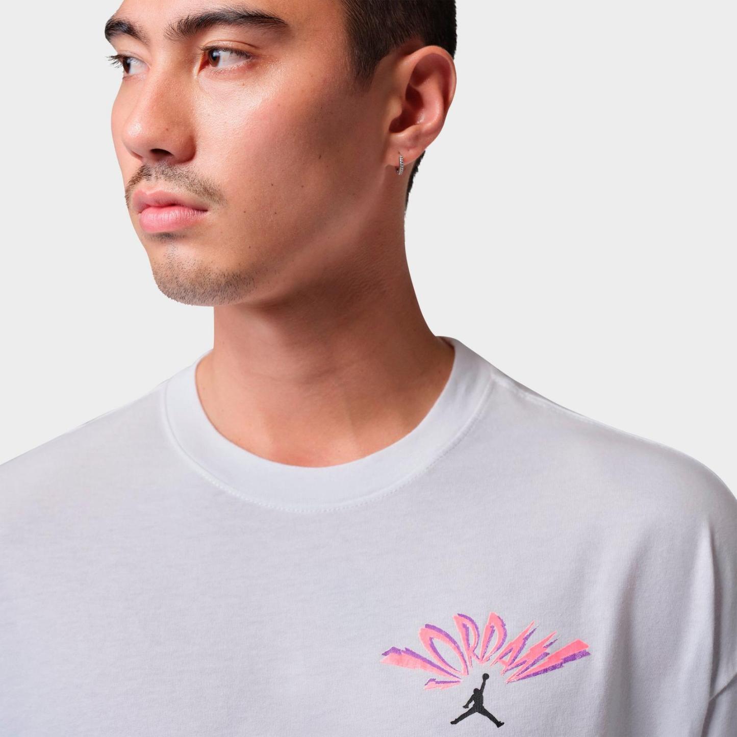 Men's Jordan Flight Retro Illustration Graphic T-Shirt - White/Black - view 4