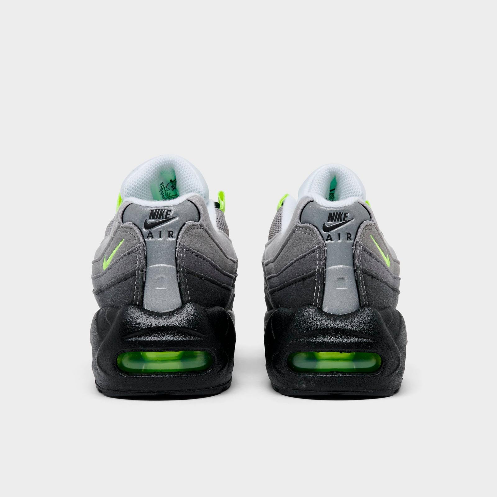 Little Kids' Nike Air Max 95 Big Bubble Casual Shoes - Black/Cool Grey/Neon Yellow
