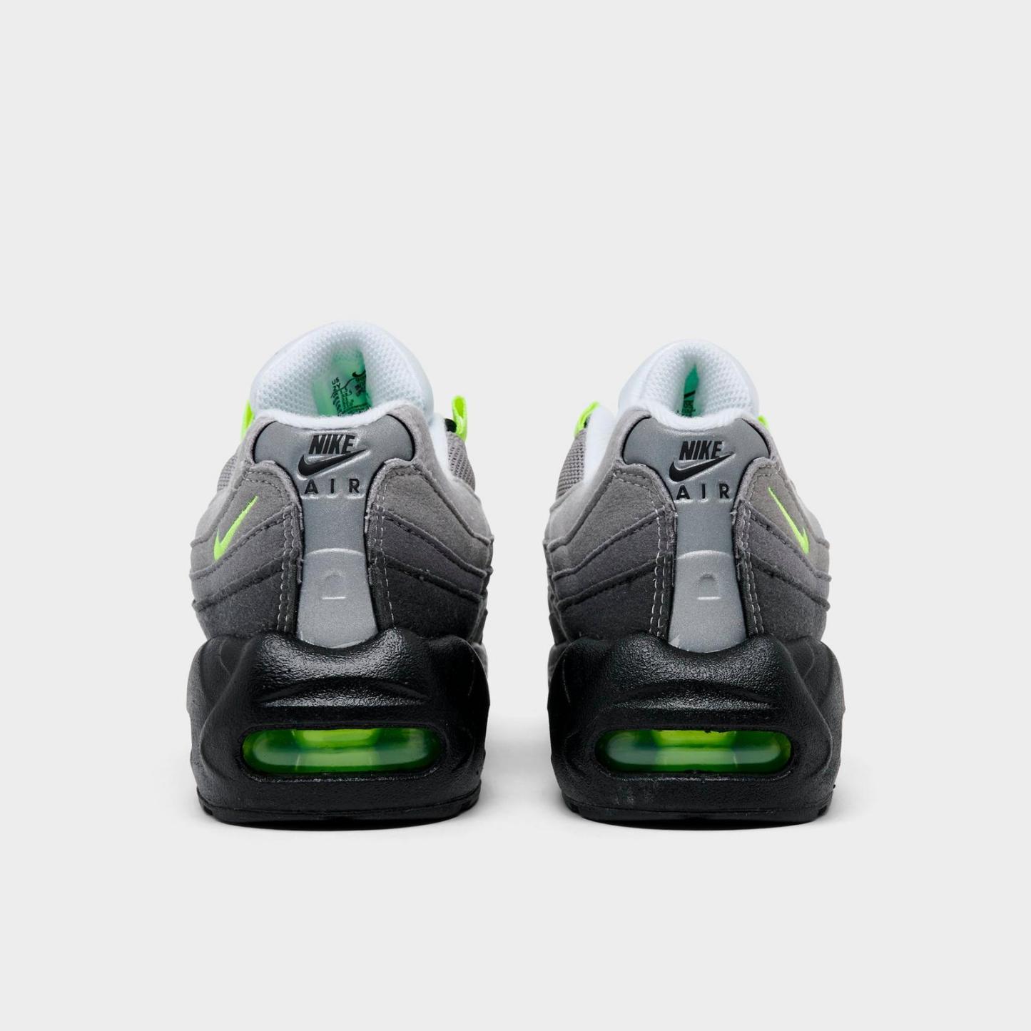 Little Kids' Nike Air Max 95 Big Bubble Casual Shoes - Black/Cool Grey/Neon Yellow