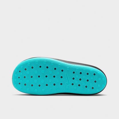 Men's Nithtke ReactX Rejuven8 Slide Sandals - Black/Gamma Blue/Metallic Silver - Bottom view