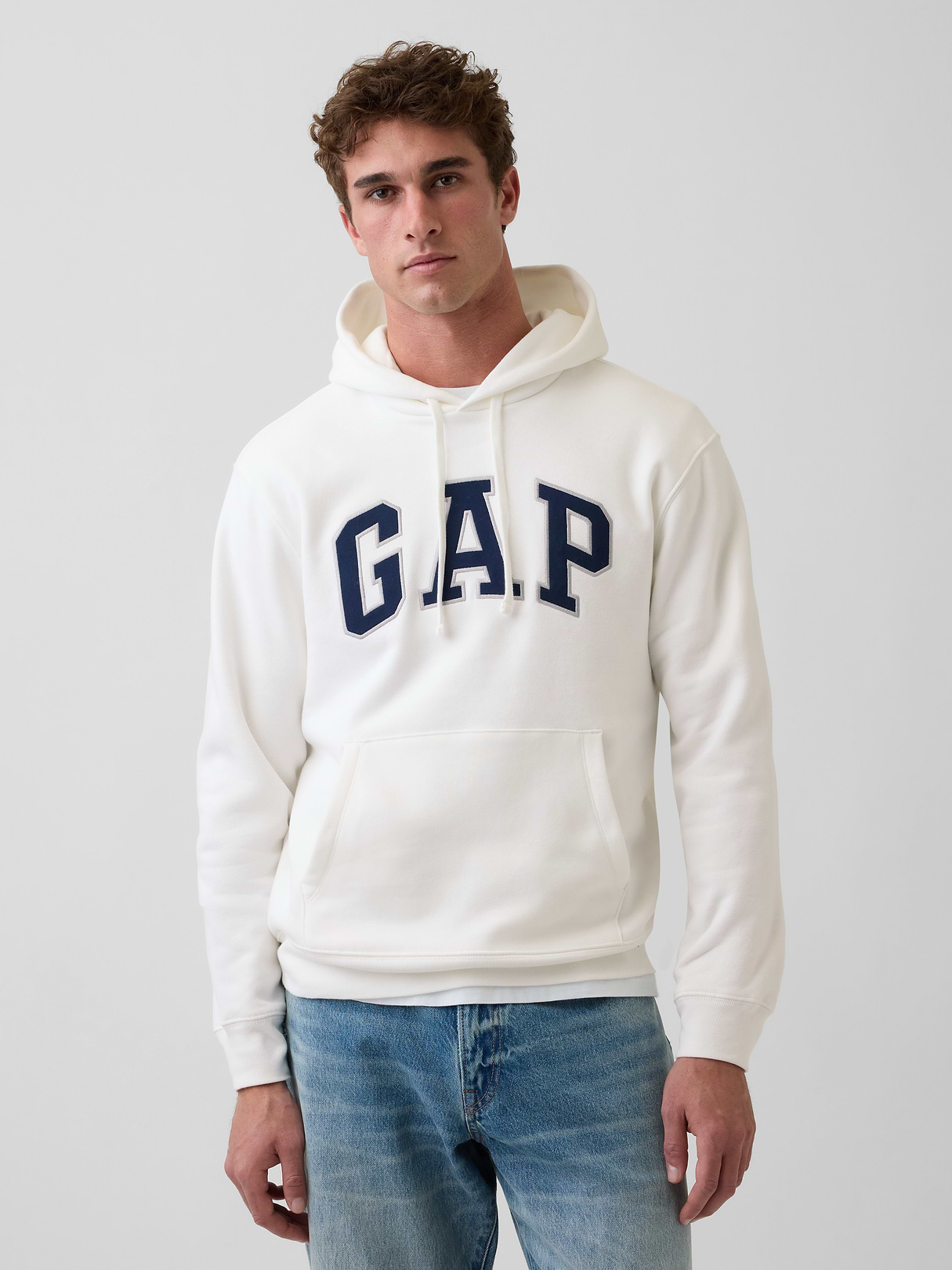 Adult VintageSoft Arch Logo Hoodie - Off white