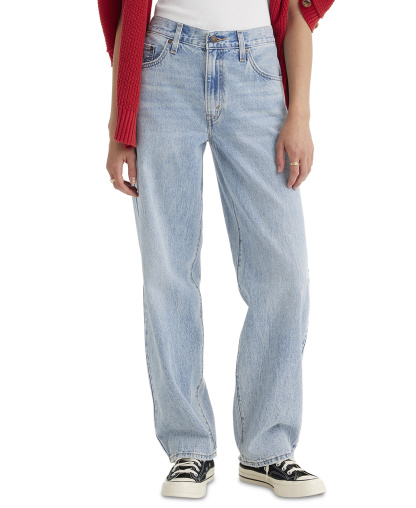 Levi's Premium Women's Mid-Rise Baggy Dad Jeans - Fan Flare