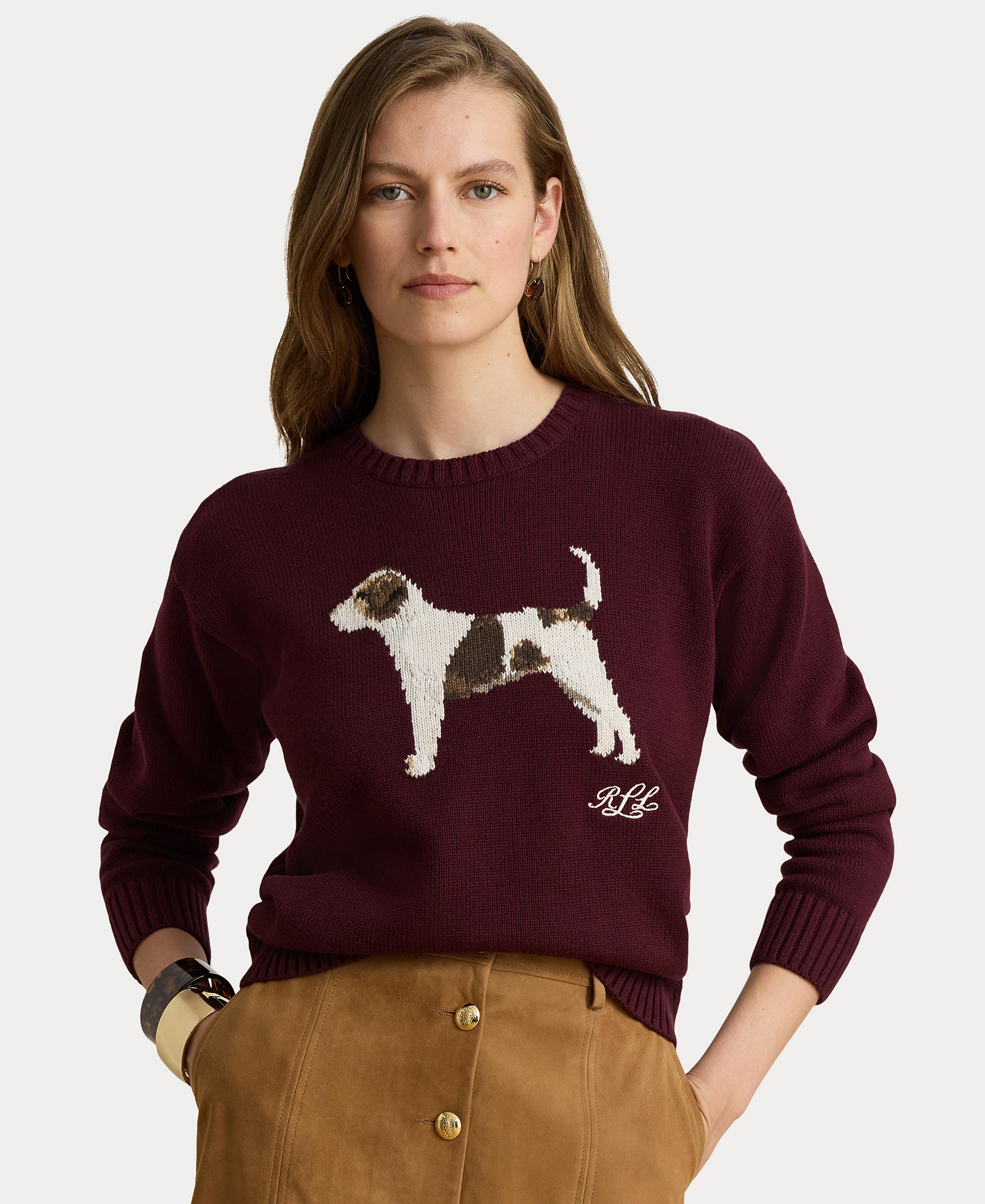 Lauren Ralph Lauren Women's Cotton Dog Sweater