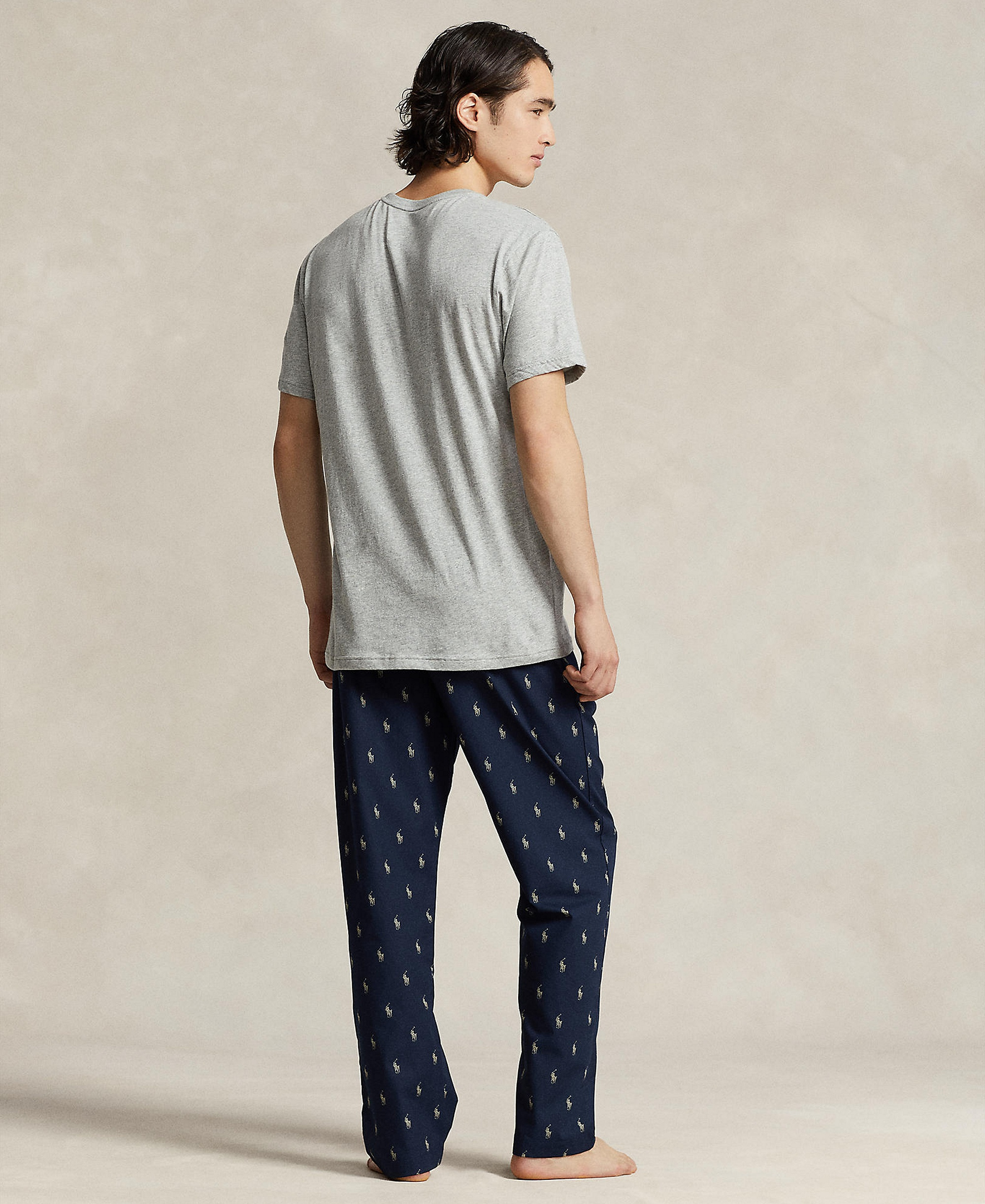 Polo Ralph Lauren Men's Cotton Jersey Sleep Shirt & Polo Player Pajama Pants - Beach Blue