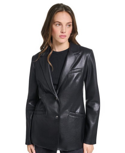 Levi's Women's Laydown Collar Single-Breasted Blazer - Black
