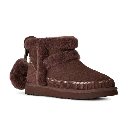 UGG® Women's Classic Mini Heritage Round Toe Booties - Burnt Cedar