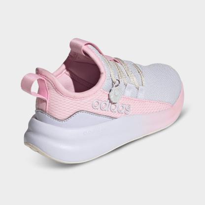 Girls' Little Kids' and Big Kids' adidas Lite Racer Adapt 8.0 Stretch Lace Casual Shoes - Part 2 - Frozen Purple/Clear Pink/Core White - Back view