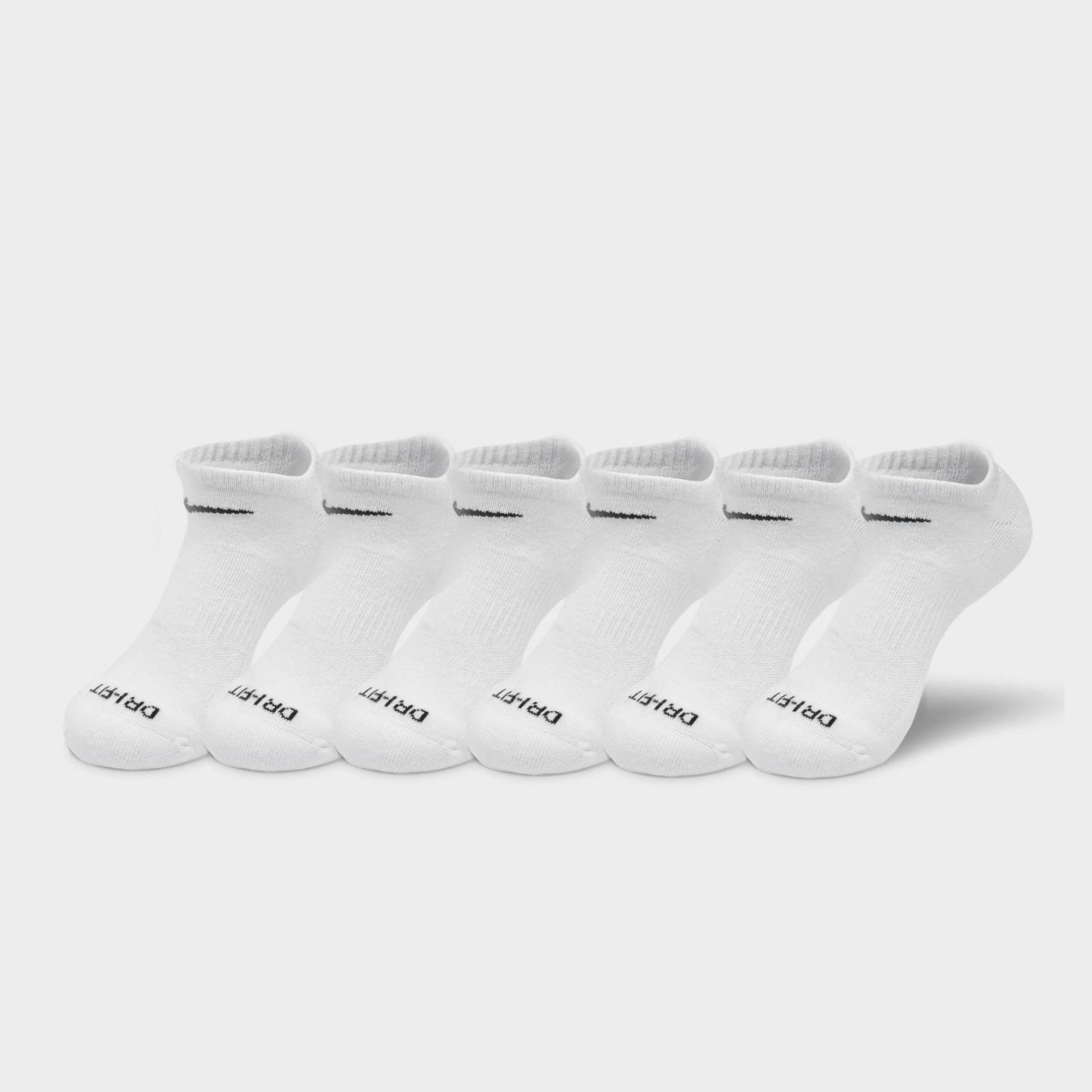 Nike Everyday Plus Cushioned No-Show Training Socks (6-Pack) - White/Black