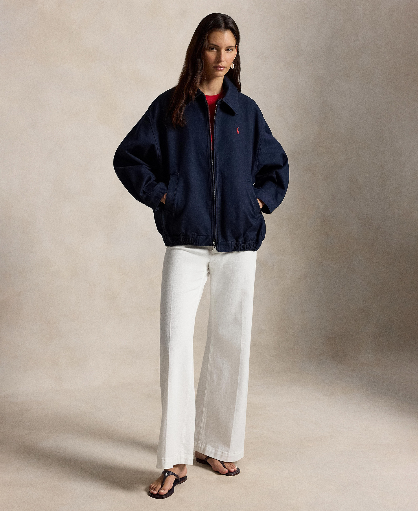 Polo Ralph Lauren Women's Long-Sleeve Bomber Jacket - Lauren Navy