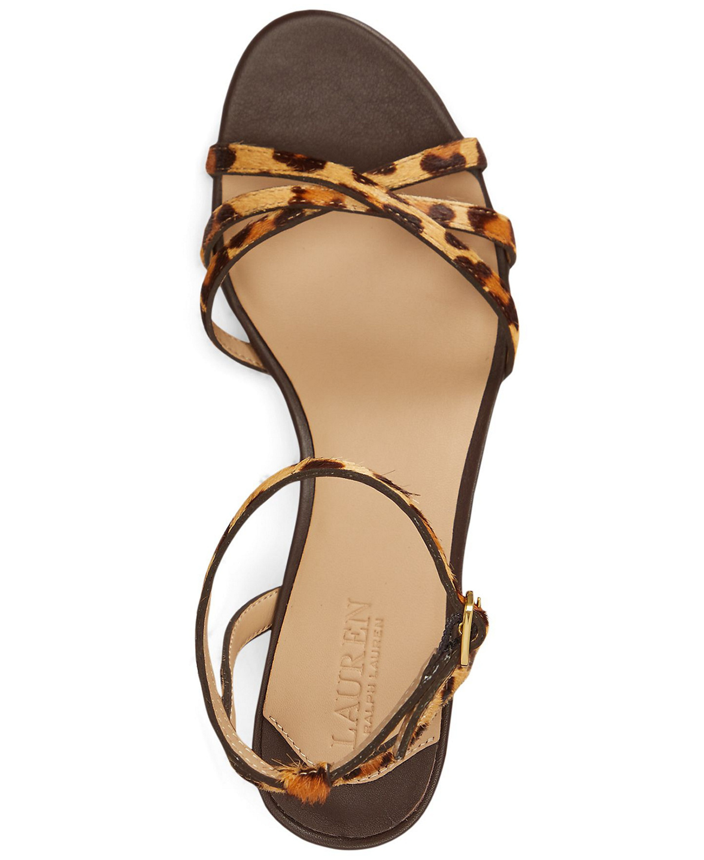 Lauren Ralph Lauren Women's Kendyl Kitten Heel Sandals - Modern Leopard Haircalf