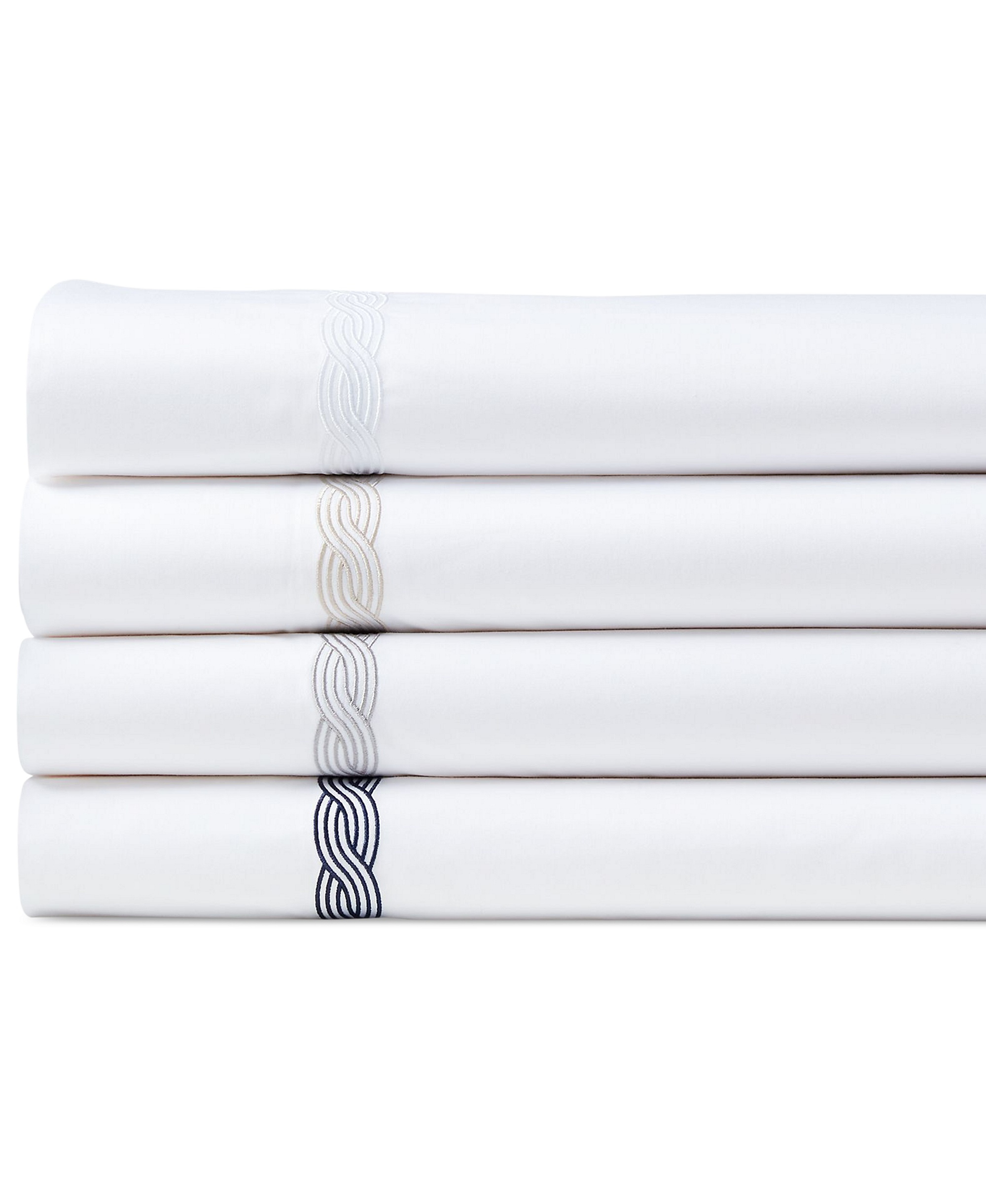 Lauren Ralph Lauren Spencer Cable Embroidery 4-Pc. Sheet Set, Queen - Grey