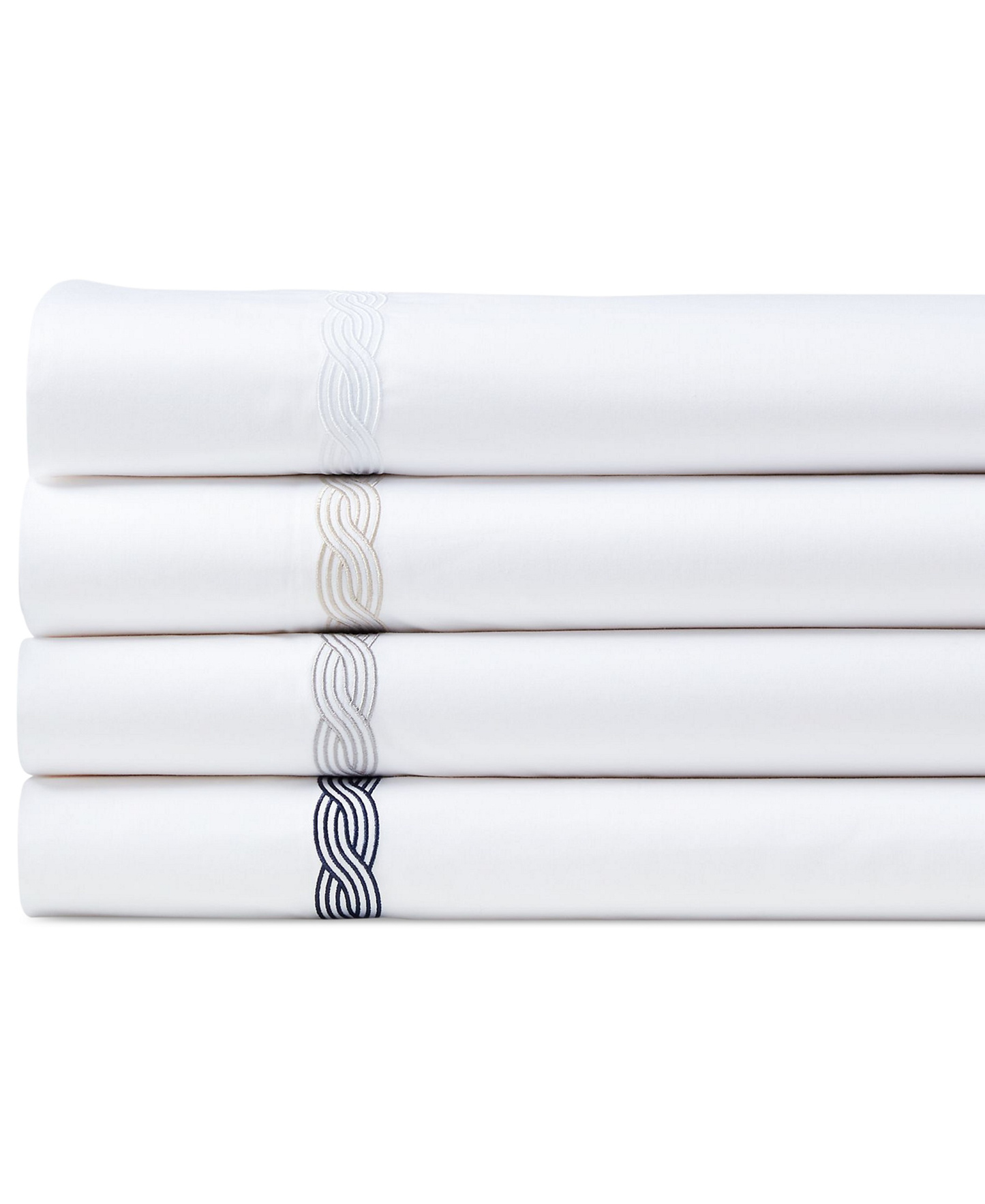 Lauren Ralph Lauren Spencer Cable Embroidery 4-Pc. Sheet Set, Queen - Grey