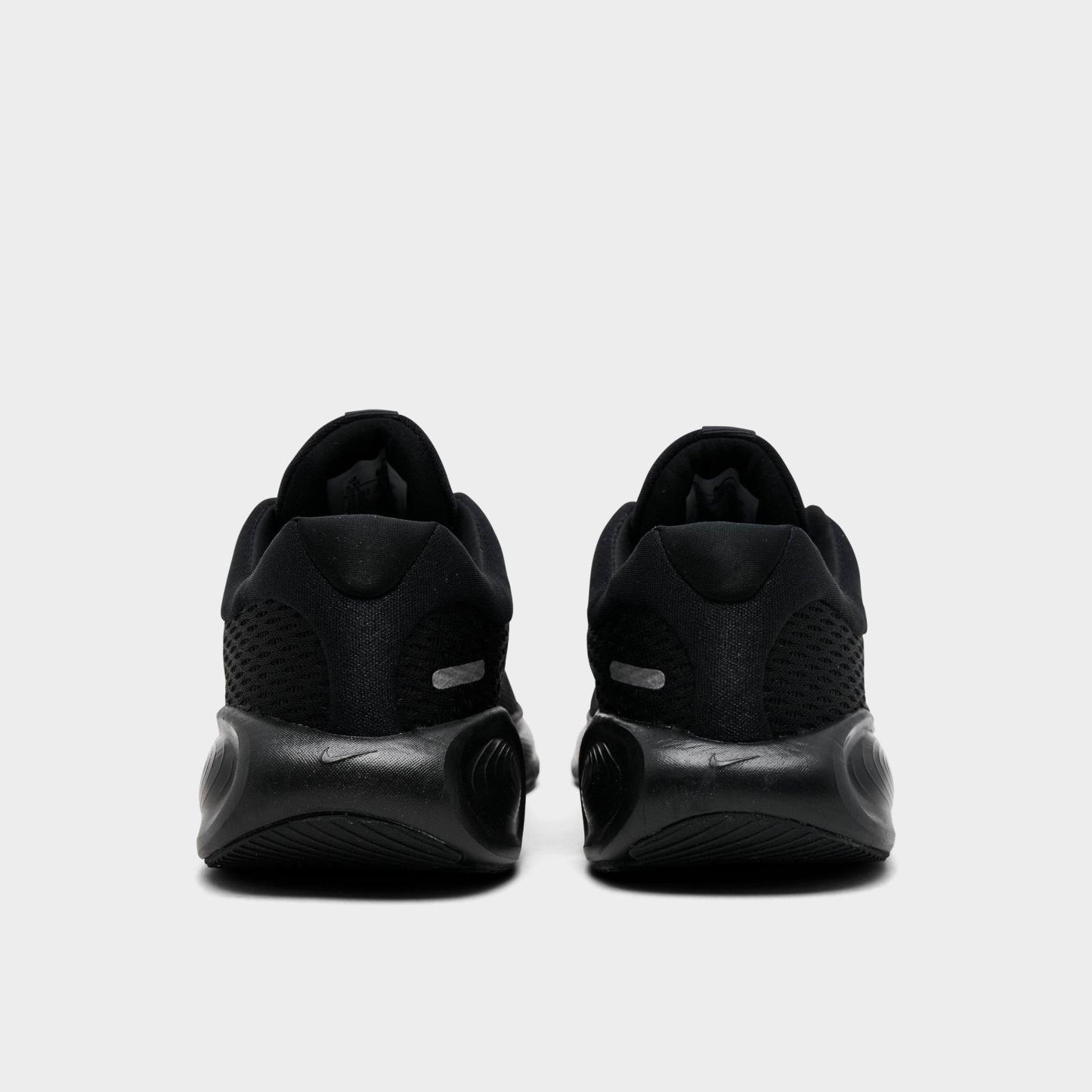 Big Kids' Nithtke Stellar Ride Running Shoes - Black/Black/Anthracite - Back view