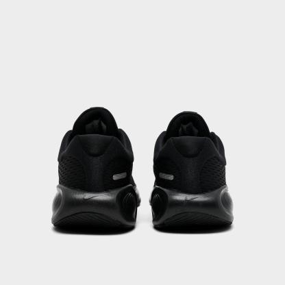 Big Kids' Nithtke Stellar Ride Running Shoes - Black/Black/Anthracite - Back view