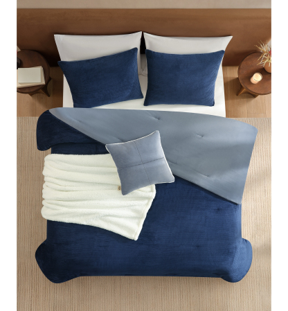 UGG® Brody Reversible Comforter Sets - Navy