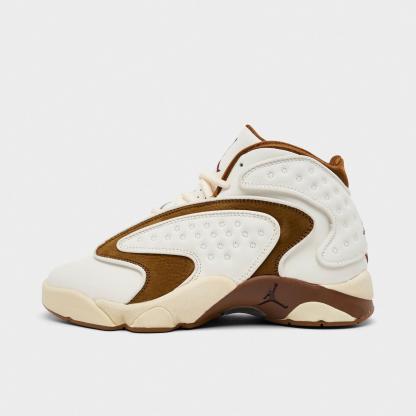 Women's Air Jordan OG Casual Shoes - Pale Ivory/Light British Tan/Muslin/Track Red - view 1