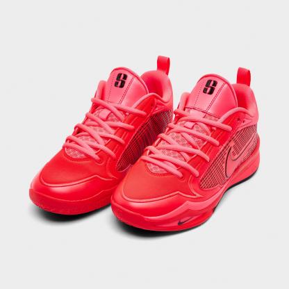 Big Kids' Nithtke Sabrina 4 SE Basketball Shoes - Bright Crimson/Black/Hot Punch/Infrared - Both shoes facing left