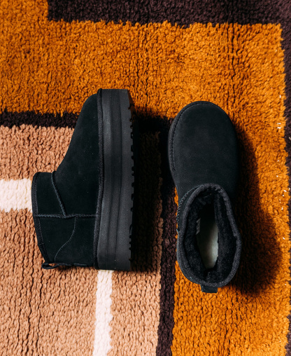 UGG® Women's Classic Ultra Mini Platform Booties - Black