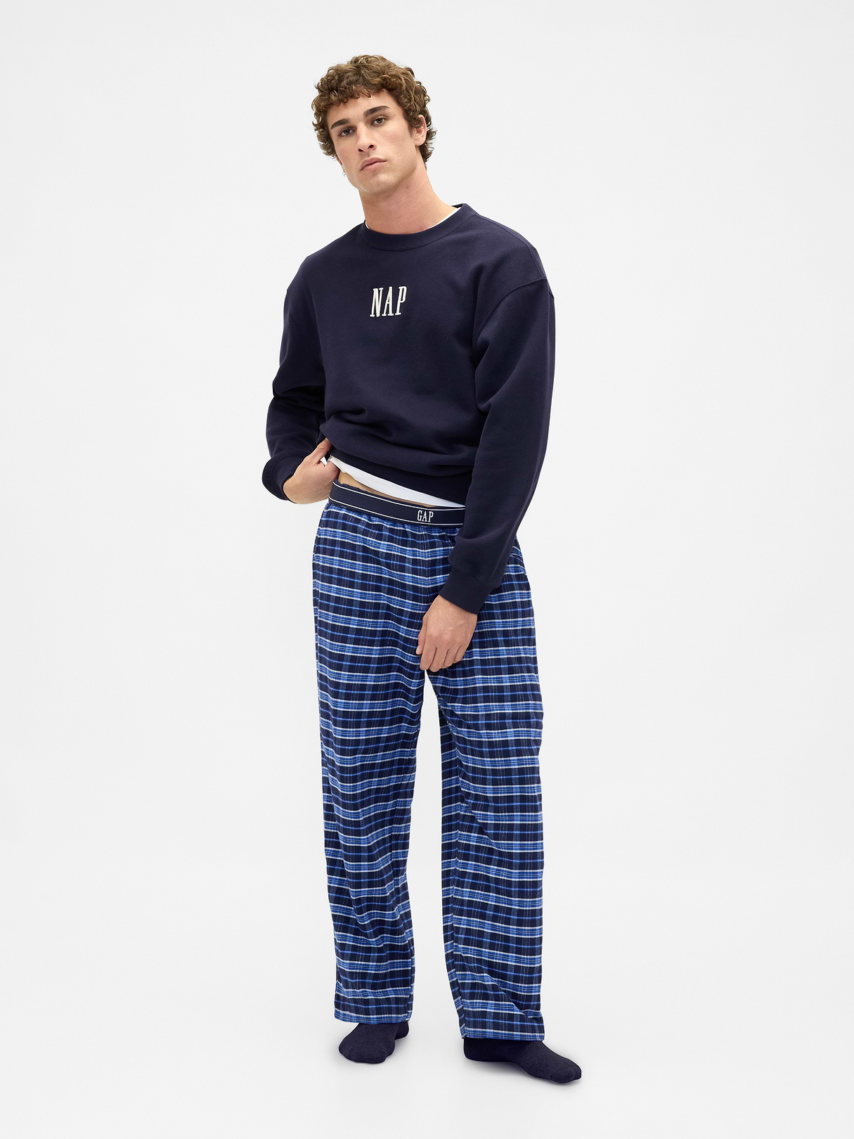 Adult Softest Flannel PJ Pants - Blue plaid