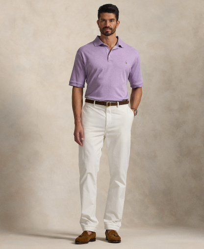 Polo Ralph Lauren Men's Big & Tall Solid Polo Shirt - Purple Heather
