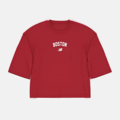 New Balance Boston City Waist Length T-Shirt, WT61W25ATRE