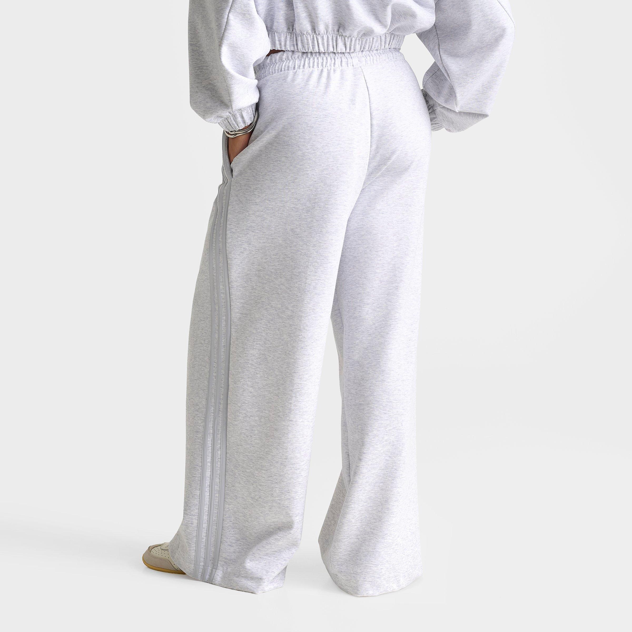 Women's adidas Originals Wide-Leg Sweatpants - Light Grey Heather