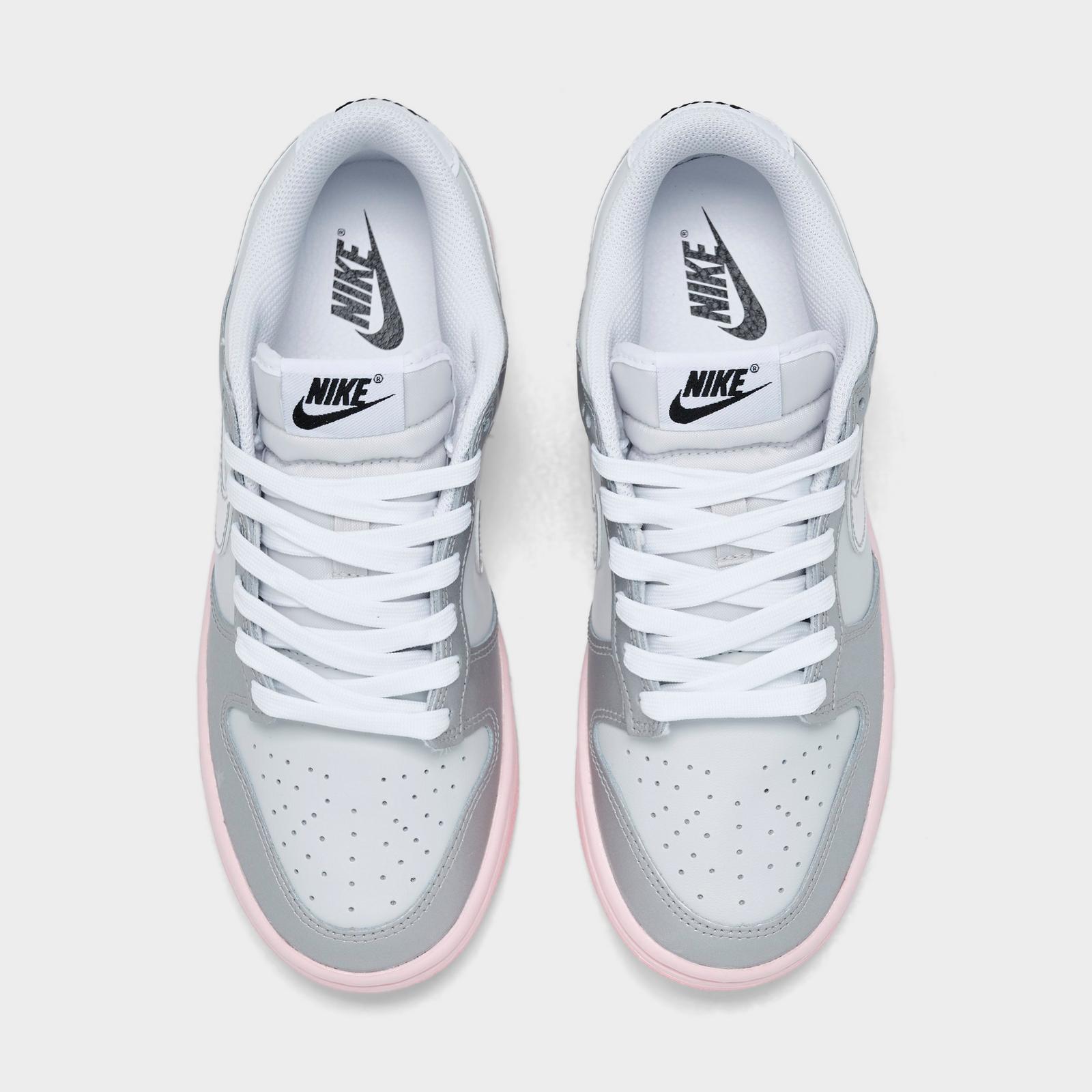 Women's Nike Dunk Low LX Casual Shoes - Photon Dust/Pink Foam/Medium Soft Pink/Metallic Silver