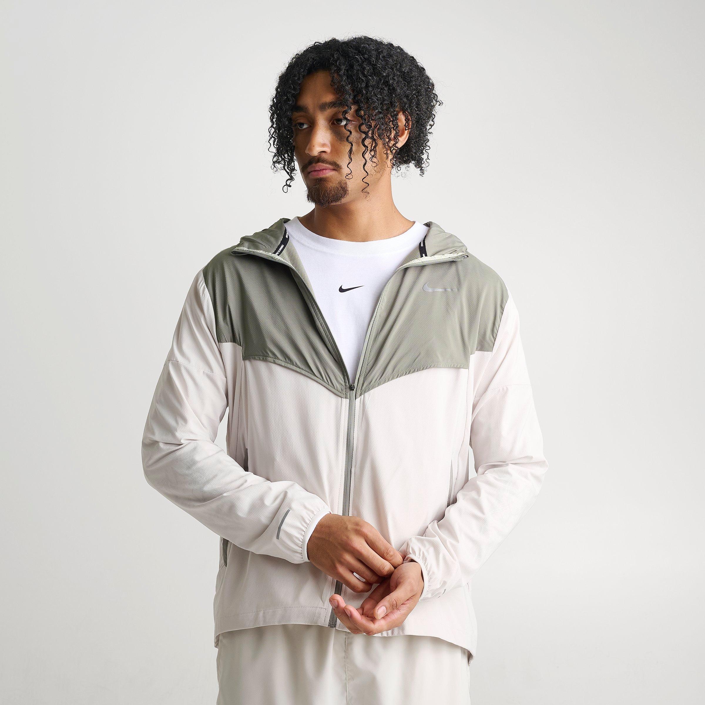 Men's Nithtke Impossibly Light Windrunner Running Jacket - Light Bone/Dark Stucco/Light Bone