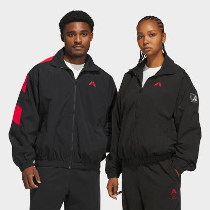 Men's adidas Anthony Edwards Foundation Track Jacket - Black/Pure Ruby