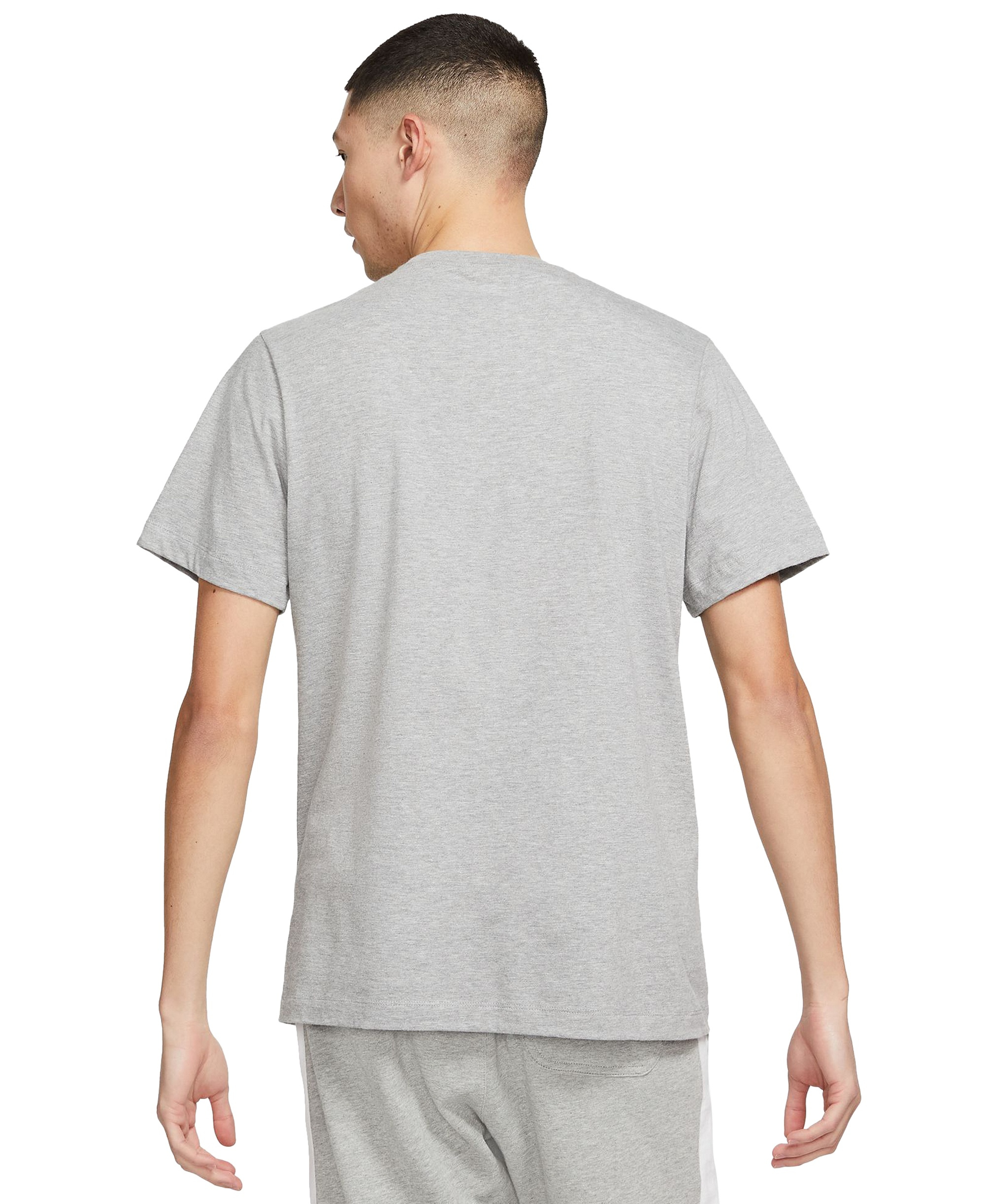 Nike Men's Sportswear Swoosh Short-Sleeve Crewneck T-Shirt - Dark Grey Heather/white