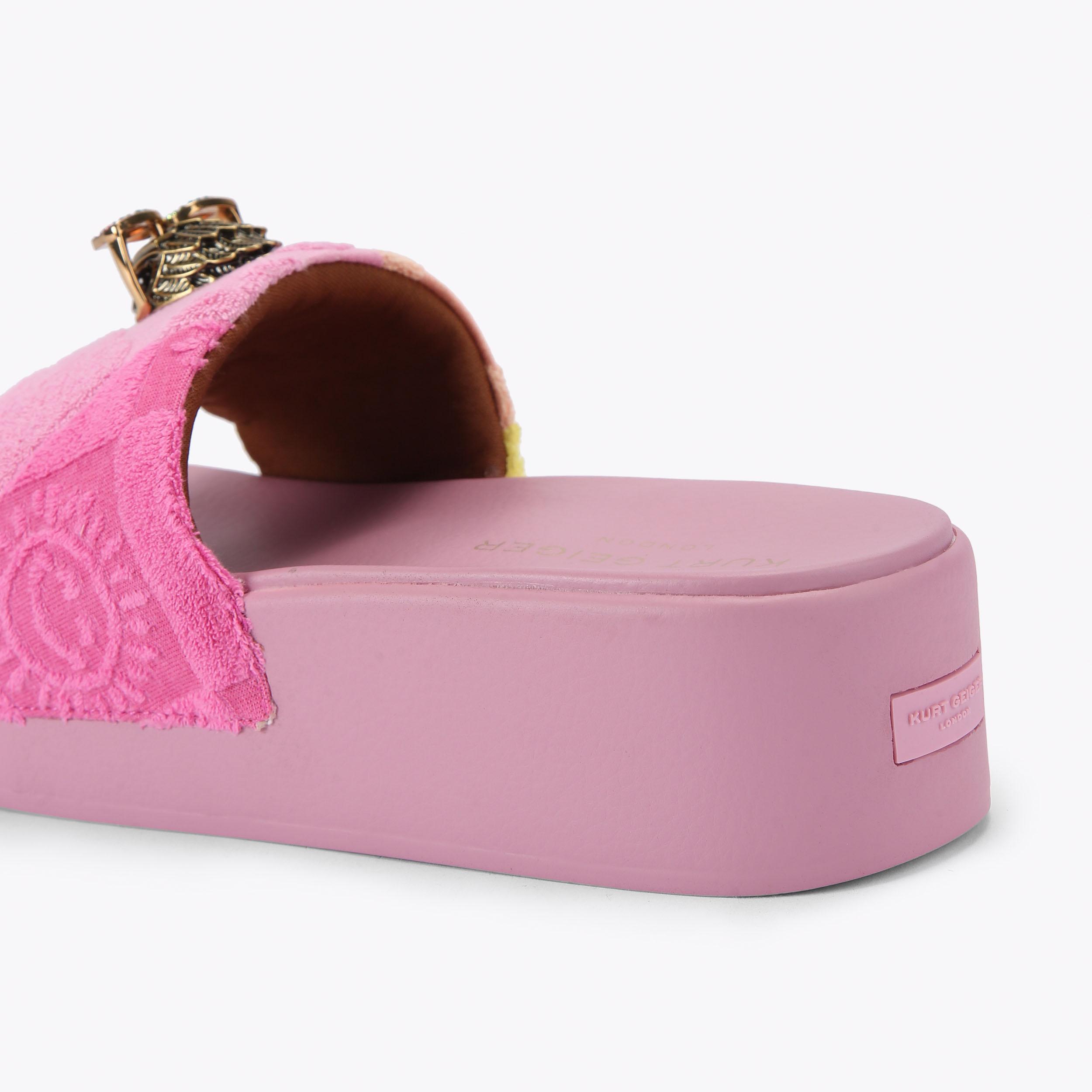 Kurt Geiger London Meena Eagle Platform Slide - Pink - view 4