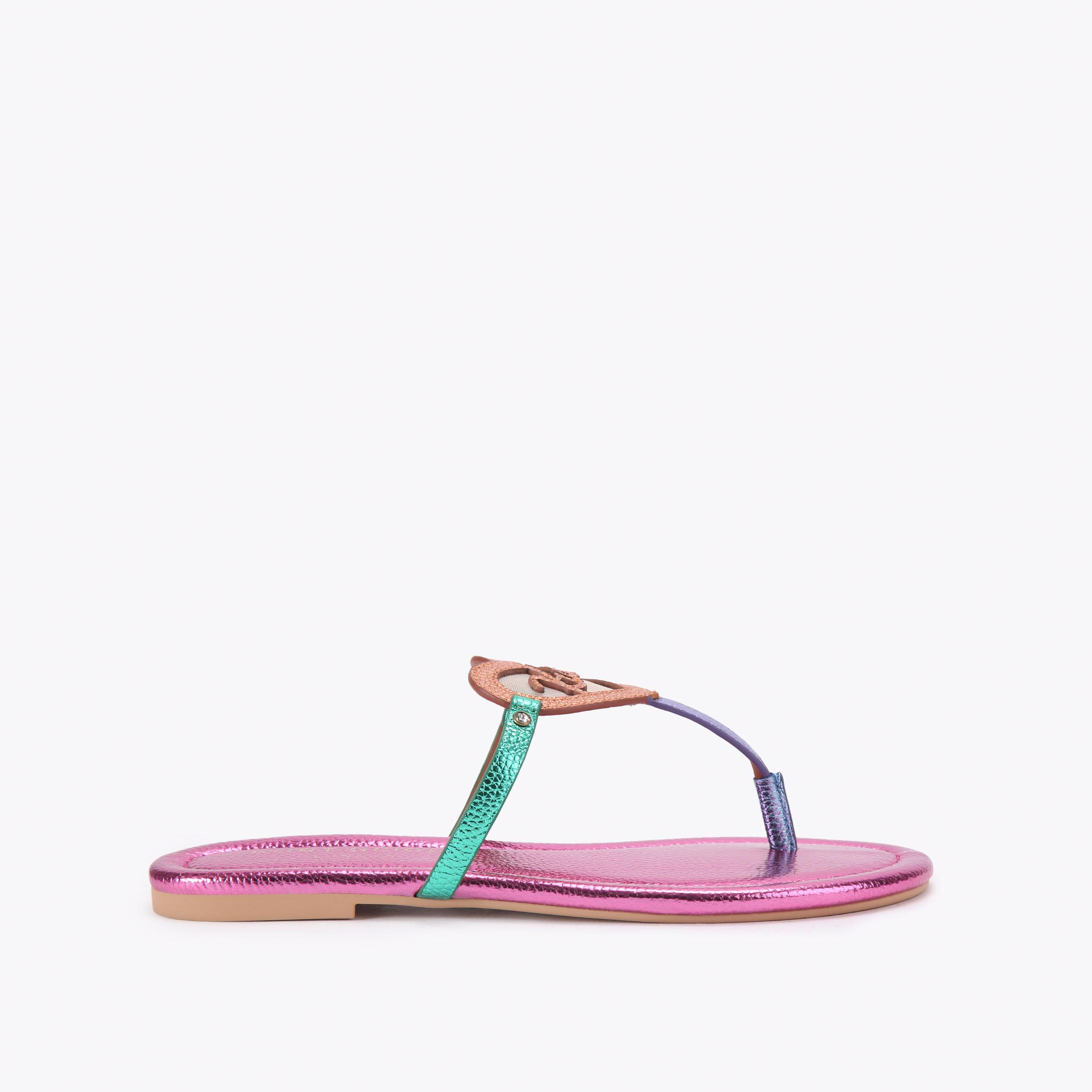Kurt Geiger London Kurt Heart T-bar Sandal - Multi Colored